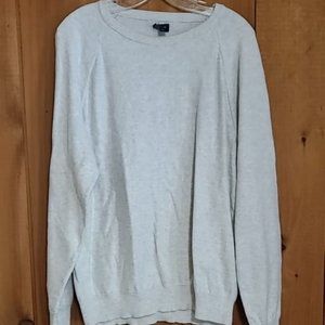 J. Crew Men's Heather Gray Knit Crew Neck Sweater
